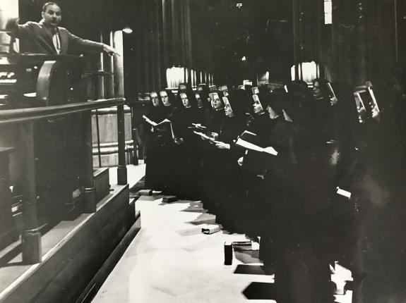 Sisters' Choir at the Pontifical Mass at St. Patrick's Cathedral in 1961